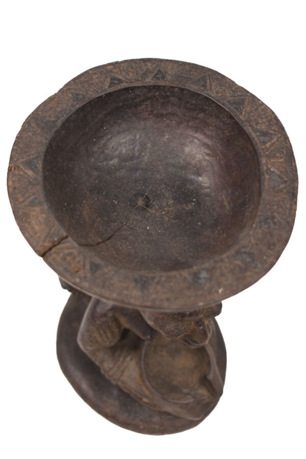 Divination bowl figure - Wood - Yoruba - Nigeria