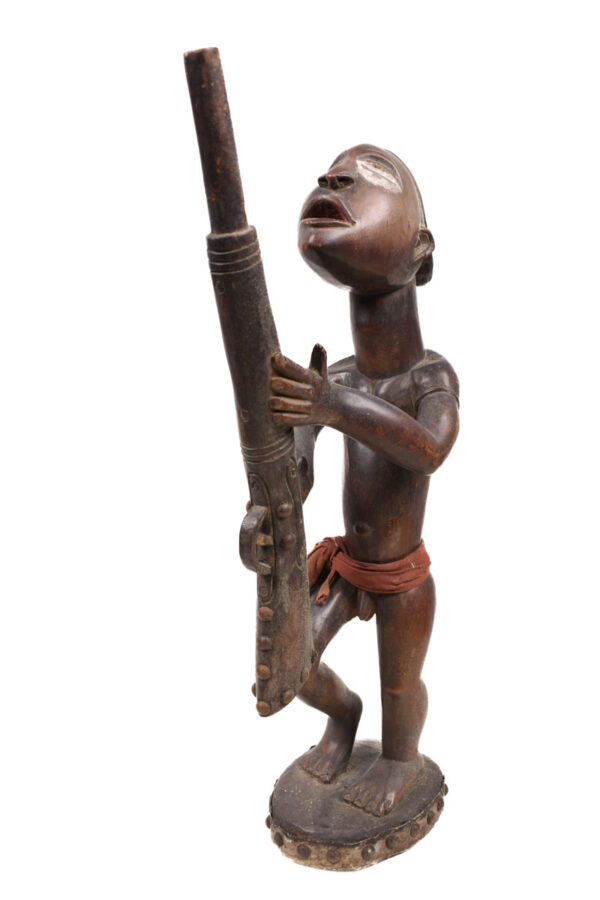 Figure - Wood, Glass, Metal - Yombe - Congo