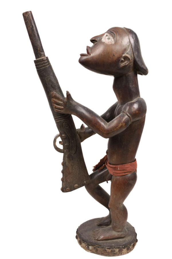 Figure - Wood, Glass, Metal - Yombe - Congo