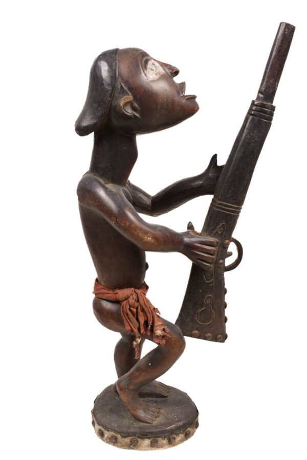 Figure - Wood, Glass, Metal - Yombe - Congo