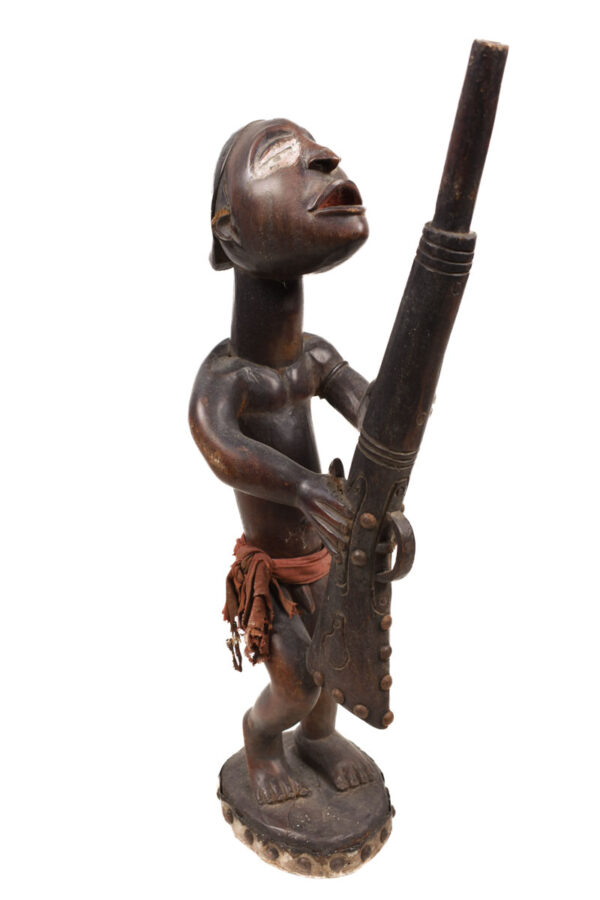 Figure - Wood, Glass, Metal - Yombe - Congo