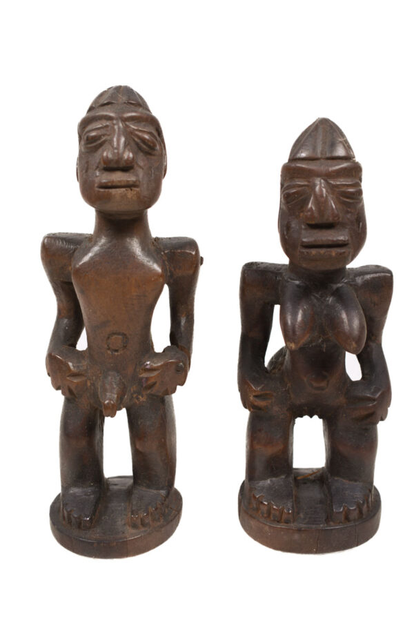Ibeji Twin Figures - Wood - Yoruba - Nigeria