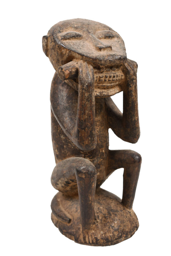 Monkey figure - Wood - Baule - Ivory Coast