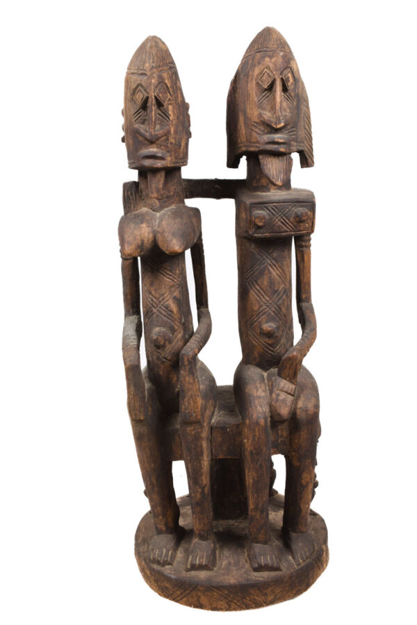 Seated couple - Wood - Dogon - Mali