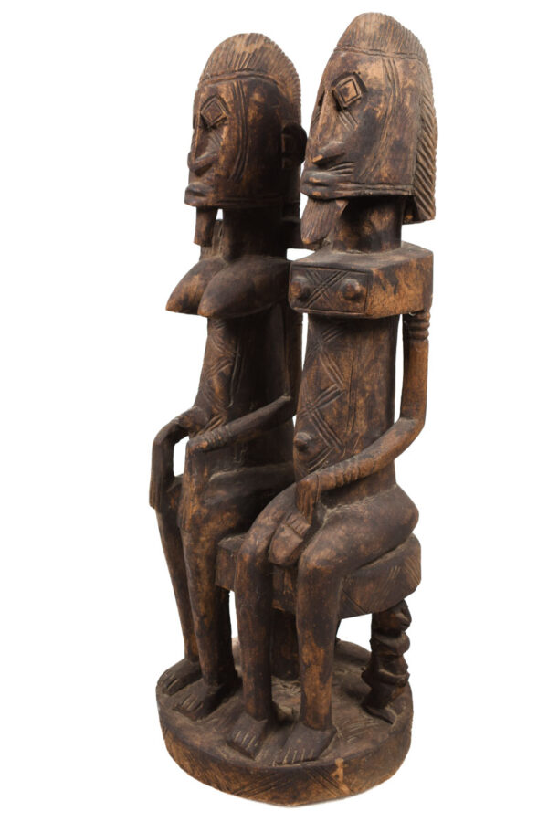 Seated couple - Wood - Dogon - Mali