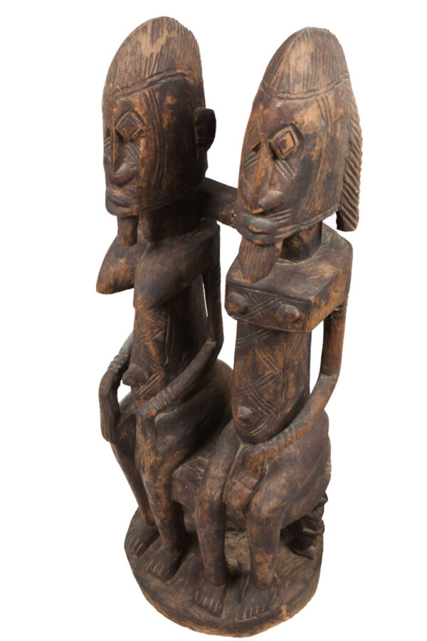 Seated couple - Wood - Dogon - Mali