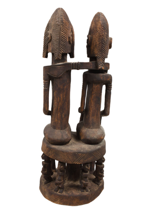 Seated couple - Wood - Dogon - Mali