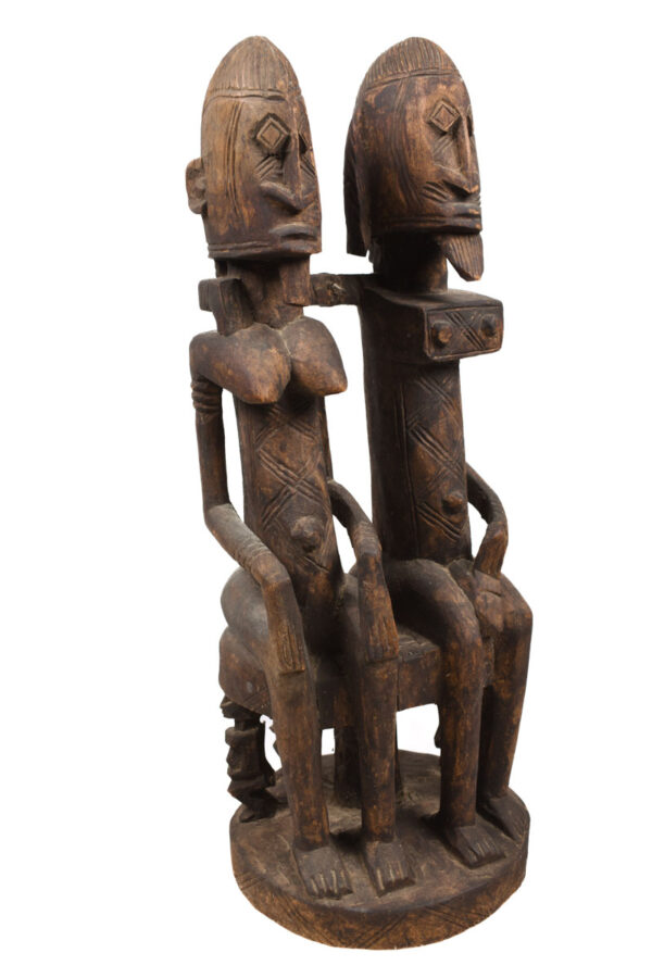 Seated couple - Wood - Dogon - Mali