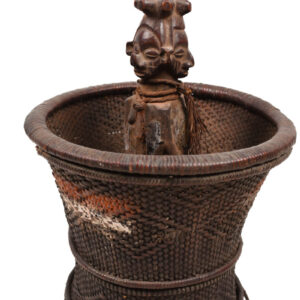 Divination Bowl - Wood, Terracotta - Suku - Congo