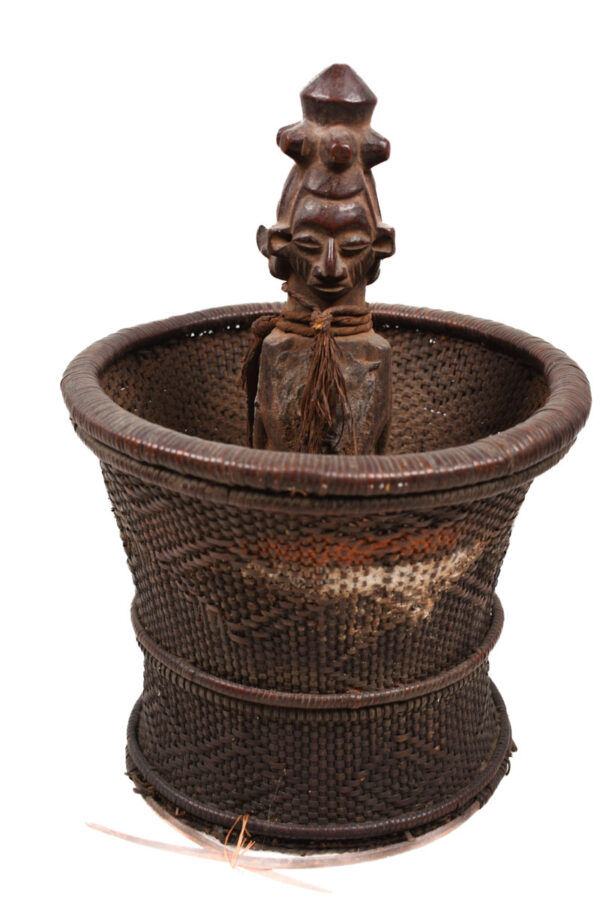 Divination Bowl - Wood, Rattan - Yaka - Congo