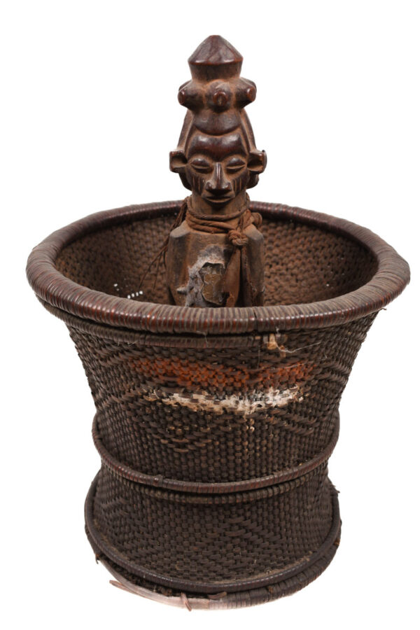 Divination Bowl - Wood, Rattan - Yaka - Congo