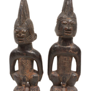 Ibeji Twin male Figures - Wood - Ibodan - Yoruba - Nigeria