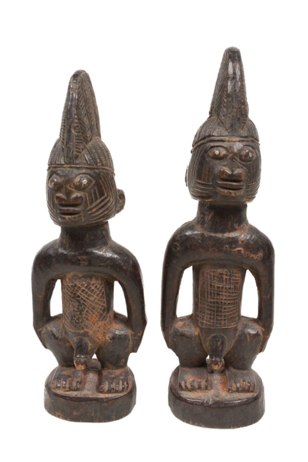 Ibeji Twin male Figures - Wood - Ibodan - Yoruba - Nigeria