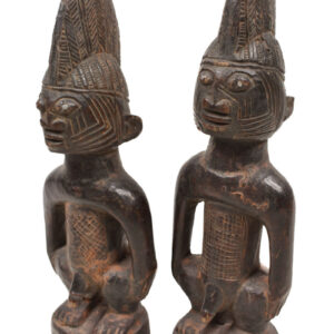 Ibeji Twin male Figures - Wood - Ibodan - Yoruba - Nigeria