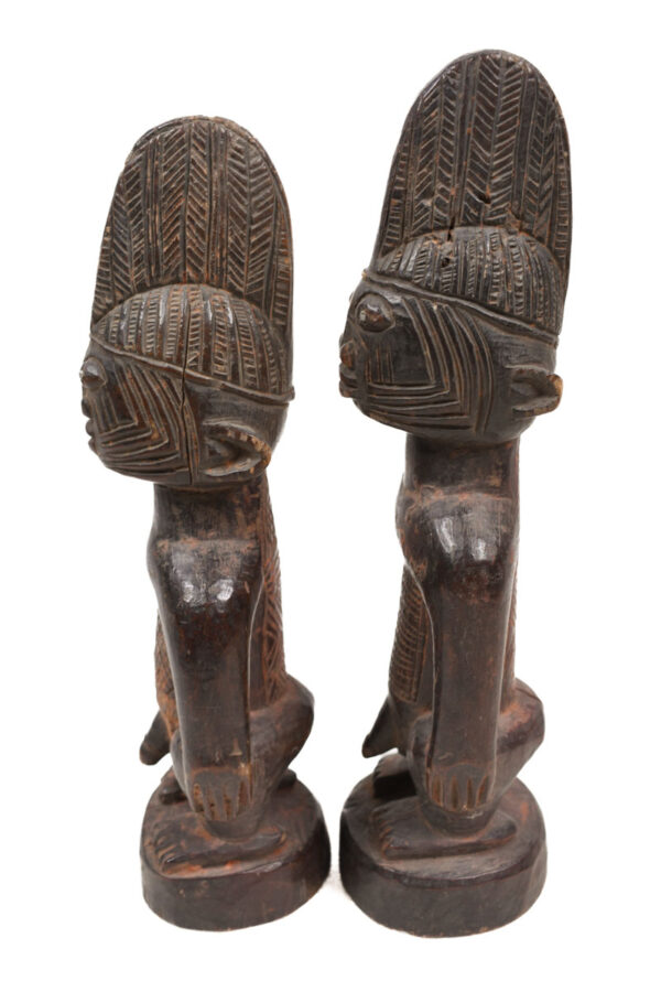 Ibeji Twin male Figures - Wood - Ibodan - Yoruba - Nigeria