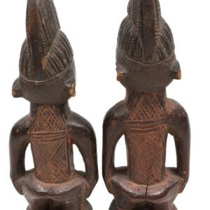 Ibeji Twin male Figures - Wood - Ibodan - Yoruba - Nigeria