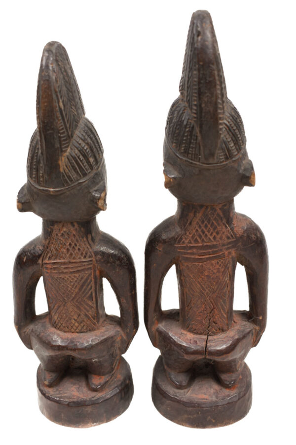 Ibeji Twin male Figures - Wood - Ibodan - Yoruba - Nigeria