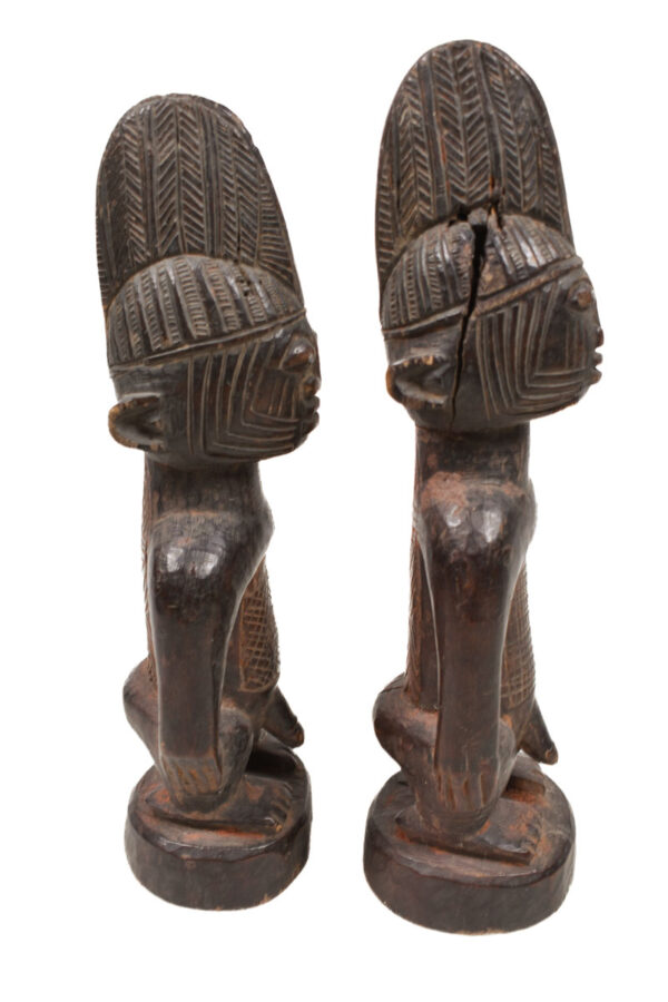 Ibeji Twin male Figures - Wood - Ibodan - Yoruba - Nigeria