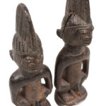 Ibeji Twin male Figures - Wood - Ibodan - Yoruba - Nigeria