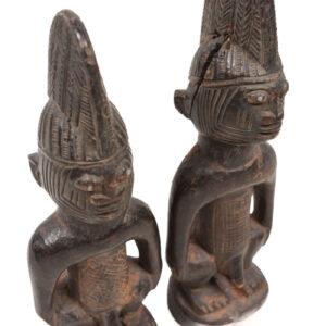 Ibeji Twin male Figures - Wood - Ibodan - Yoruba - Nigeria