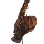 Chihongo Mask - Feathers, Wood - Chokwe - DR Congo
