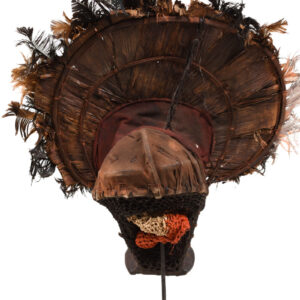 Chihongo Mask - Feathers, Wood - Chokwe - DR Congo
