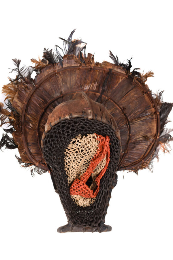 Chihongo Mask - Feathers, Wood - Chokwe - DR Congo