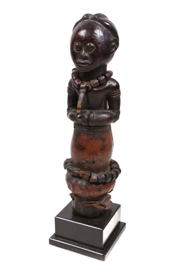 Ancestor Figure - Wood, Leather, Beads - Pare - Tanzania