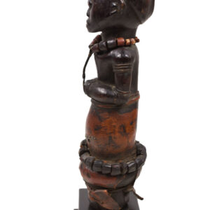 Ancestor Figure - Wood, Leather, Beads - Pare - Tanzania