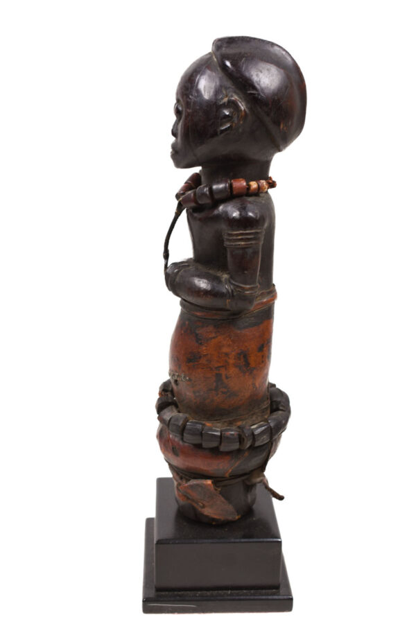 Ancestor Figure - Wood, Leather, Beads - Pare - Tanzania