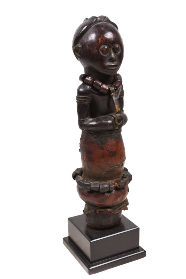 Ancestor Figure - Wood, Leather, Beads - Pare - Tanzania