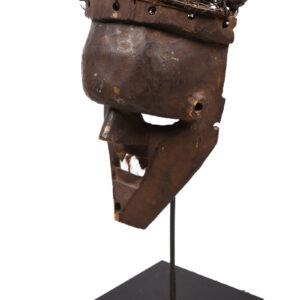 Initiation mask - Plant fibre, Wood - Salampasu - Congo