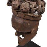 Initiation mask - Plant fibre, Wood - Salampasu - Congo