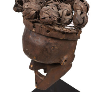 Initiation mask - Plant fibre, Wood - Salampasu - Congo