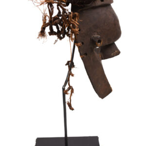 Initiation mask - Plant fibre, Wood - Salampasu - Congo