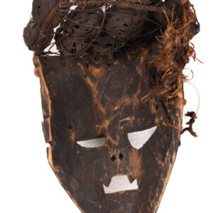 Initiation mask - Plant fibre, Wood - Salampasu - Congo
