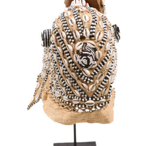Mask - Beads, Cauris, Plant fibre, Wood - Ngaady A Waash Bushoong - Kuba - Congo