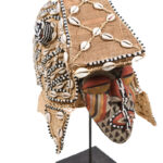 Mask - Beads, Cauris, Plant fibre, Wood - Ngaady A Waash Bushoong - Kuba - Congo