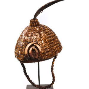 Headdress - Bone, Plant fibre, Buttons - Lega - Congo