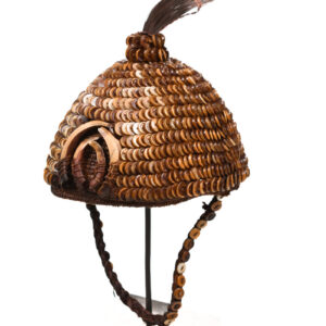 Headdress - Bone, Plant fibre, Buttons - Lega - Congo