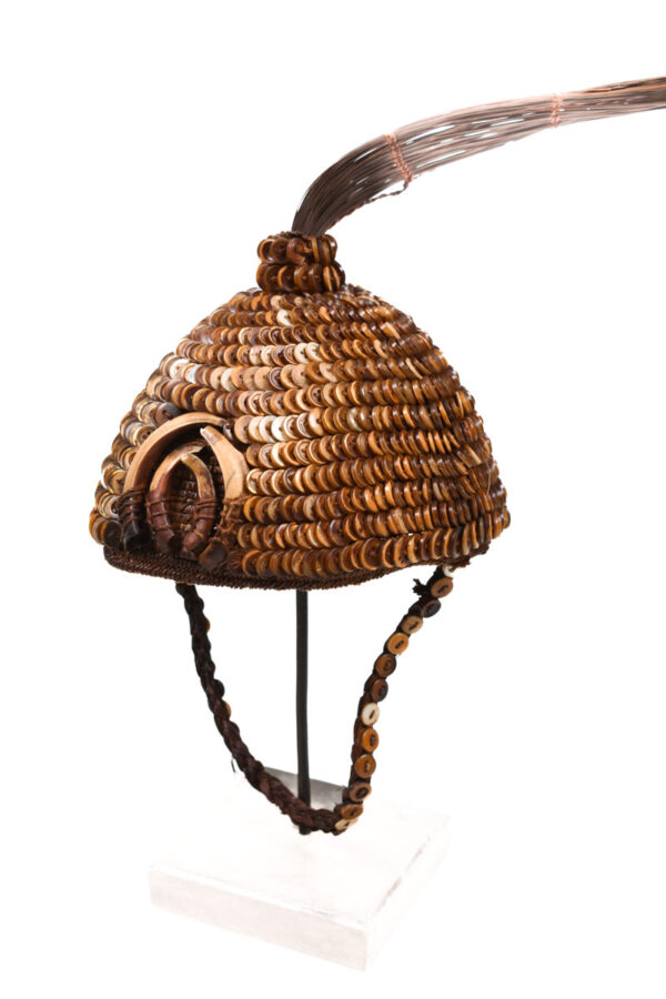 Headdress - Bone, Plant fibre, Buttons - Lega - Congo