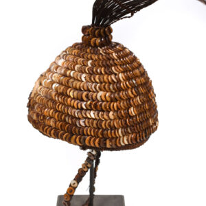 Headdress - Bone, Plant fibre, Buttons - Lega - Congo