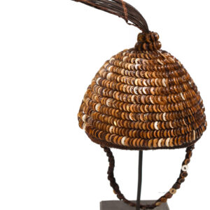 Headdress - Bone, Plant fibre, Buttons - Lega - Congo