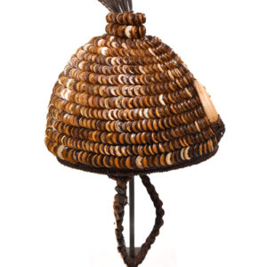 Headdress - Bone, Plant fibre, Buttons - Lega - Congo