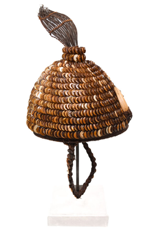 Headdress - Bone, Plant fibre, Buttons - Lega - Congo