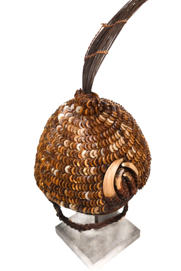 Headdress - Bone, Plant fibre, Buttons - Lega - Congo