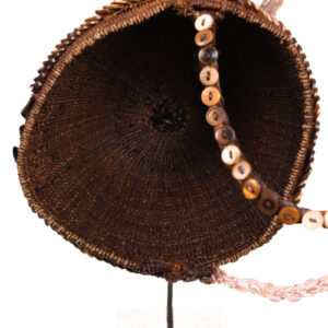 Headdress - Bone, Plant fibre, Buttons - Lega - Congo