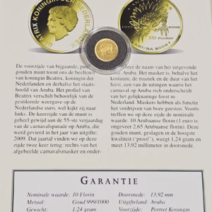 Aruba 10 Florin 2009 Carnaval - Beatrix