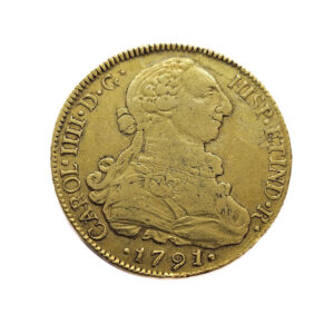 Chili 8 Escudos 1791-S Carlos IV