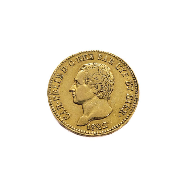 Italy, Sardinia 20 Lire 1822 Carlo Felice